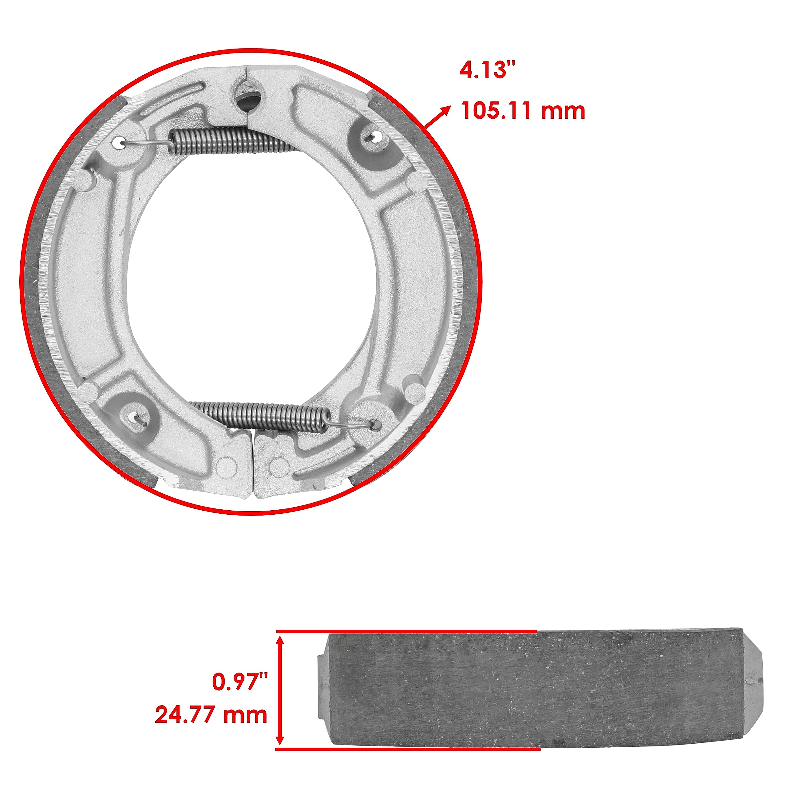 Amazon.com: Caltric Front & Rear Brake Shoes Compatible with